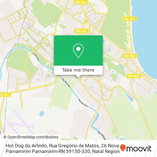 Hot Dog do Arlindo, Rua Gregório de Matos, 26 Nova Parnamirim Parnamirim-RN 59150-330 map
