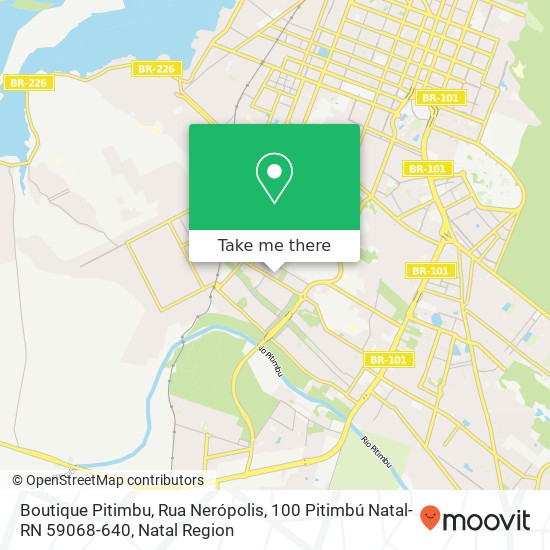 Mapa Boutique Pitimbu, Rua Nerópolis, 100 Pitimbú Natal-RN 59068-640