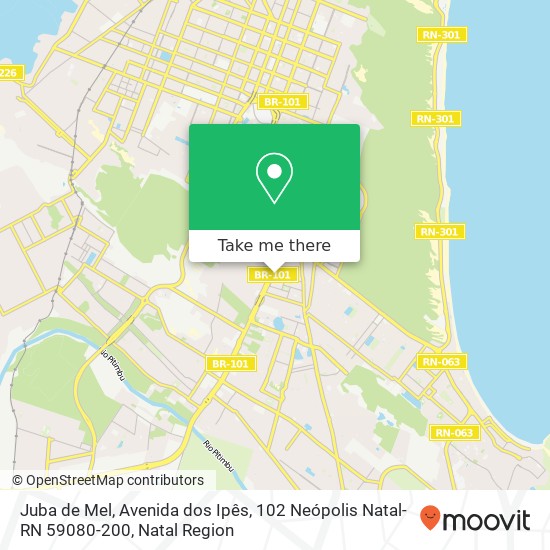 Juba de Mel, Avenida dos Ipês, 102 Neópolis Natal-RN 59080-200 map