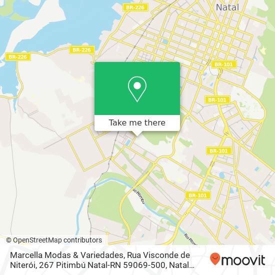 Mapa Marcella Modas & Variedades, Rua Visconde de Niterói, 267 Pitimbú Natal-RN 59069-500