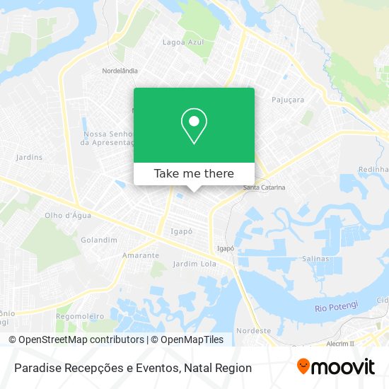 Paradise Recepções e Eventos map