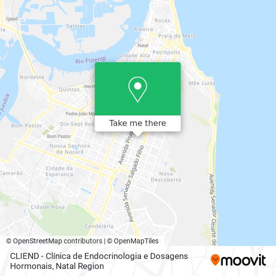 How to get to CLIEND - Clínica de Endocrinologia e Dosagens Hormonais in  Lagoa Nova by Bus or Train?