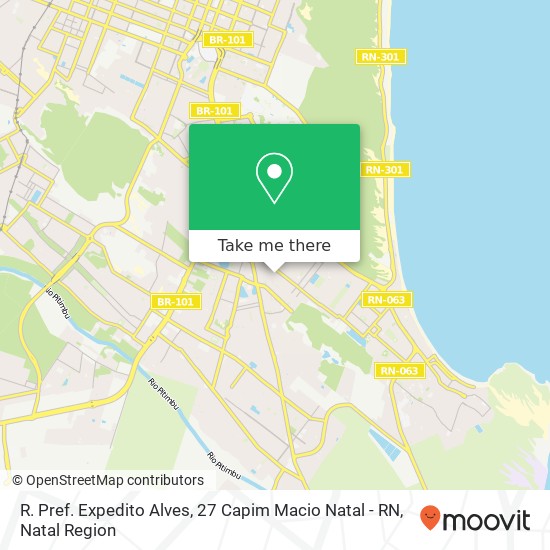 Mapa R. Pref. Expedito Alves, 27 Capim Macio Natal - RN