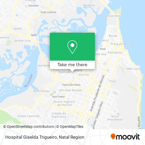 Hospital Giselda Trigueiro map