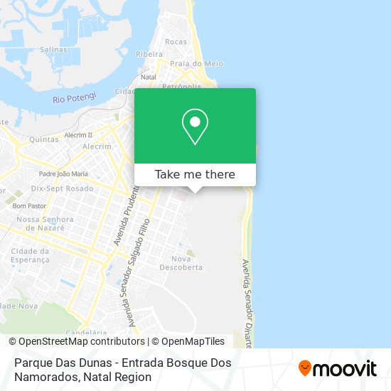 Mapa Parque Das Dunas - Entrada Bosque Dos Namorados