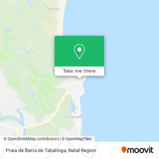 Praia de Barra de Tabatinga map