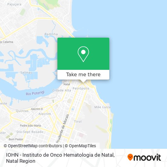 How to get to IOHN - Instituto de Onco Hematologia de Natal in Petrópolis  by Bus or Train?