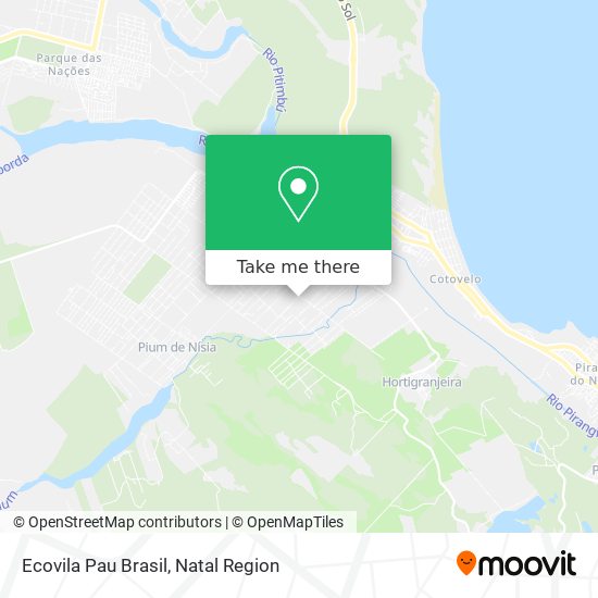 Ecovila Pau Brasil map