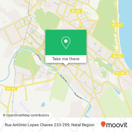 Mapa Rua Antônio Lopes Chaves 233-299