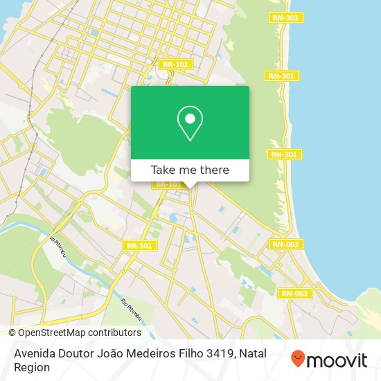 Mapa Avenida Doutor João Medeiros Filho 3419