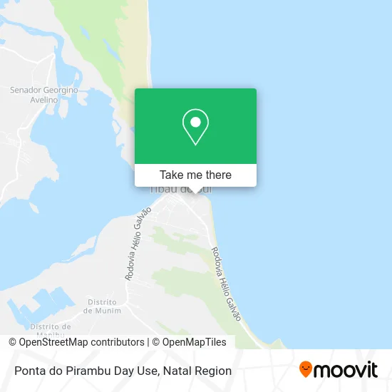 Ponta do Pirambu Day Use map