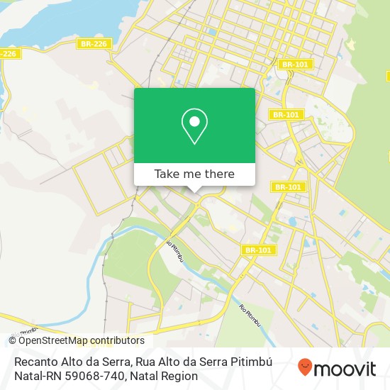 Recanto Alto da Serra, Rua Alto da Serra Pitimbú Natal-RN 59068-740 map