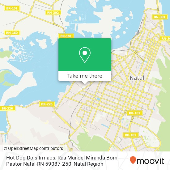 Hot Dog Dois Irmaos, Rua Manoel Miranda Bom Pastor Natal-RN 59037-250 map