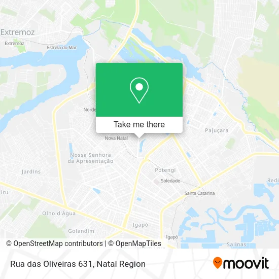 Rua das Oliveiras 631 map