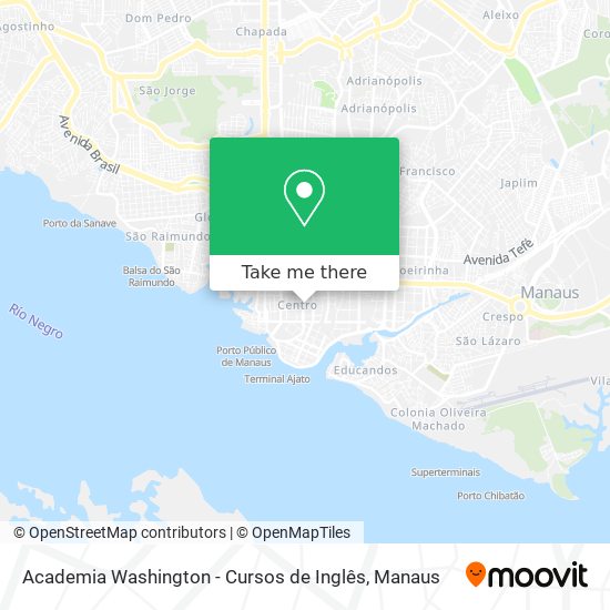 Academia Washington - Cursos de Inglês map