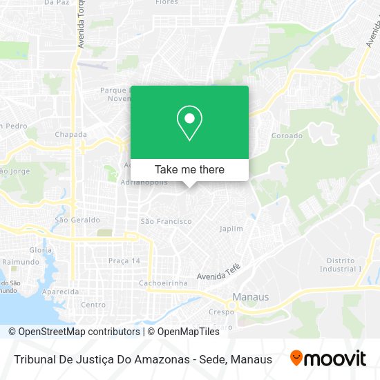 Tribunal De Justiça Do Amazonas - Sede map