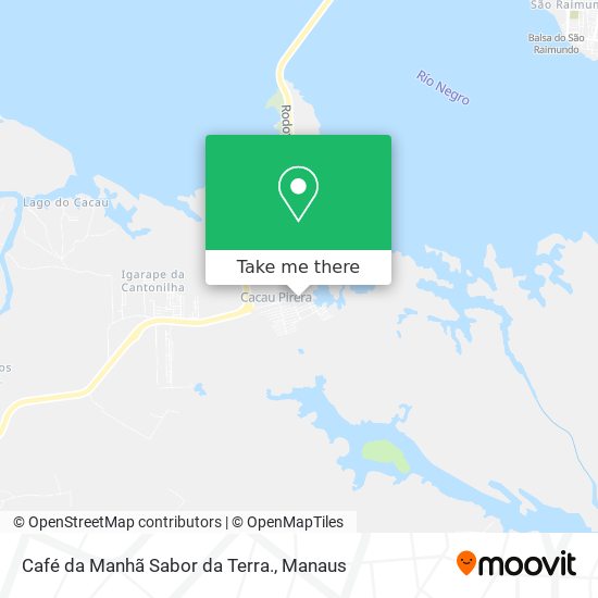 Mapa Café da Manhã Sabor da Terra.