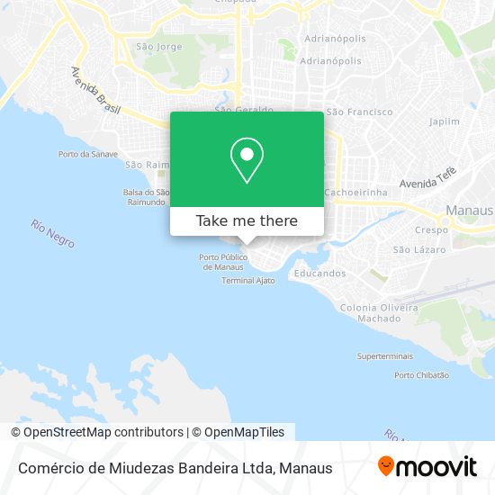 Mapa Comércio de Miudezas Bandeira Ltda