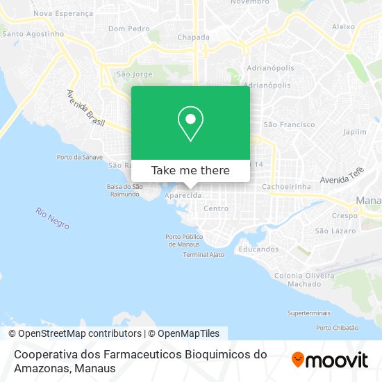 Cooperativa dos Farmaceuticos Bioquimicos do Amazonas map