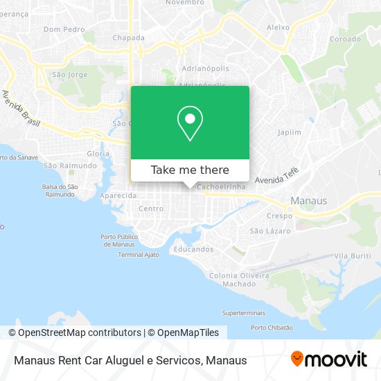Mapa Manaus Rent Car Aluguel e Servicos