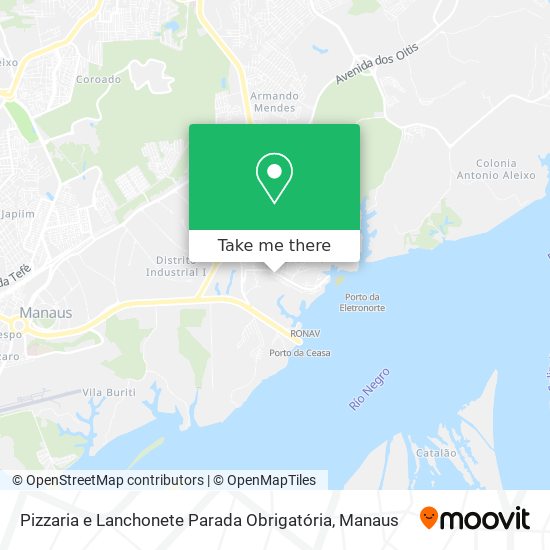 Mapa Pizzaria e Lanchonete Parada Obrigatória