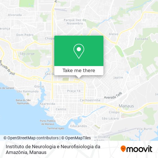 Mapa Instítuto de Neurologia e Neurofisiologia da Amazônia