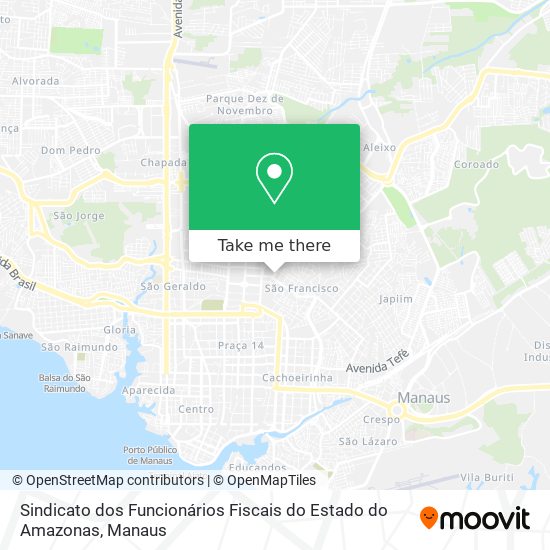 Sindicato dos Funcionários Fiscais do Estado do Amazonas map