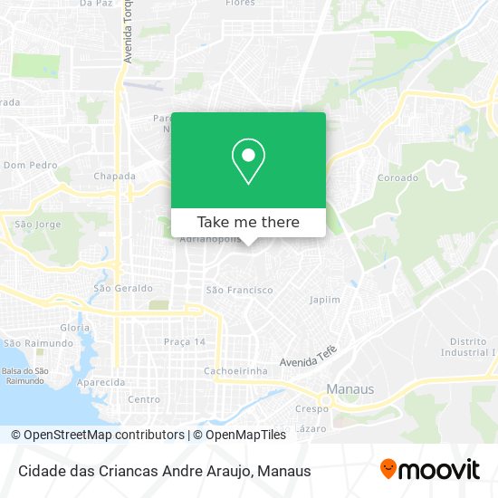 Cidade das Criancas Andre Araujo map