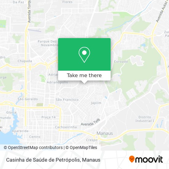 Mapa Casinha de Saúde de Petrópolis