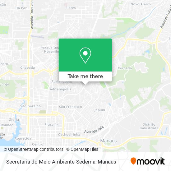 Secretaria do Meio Ambiente-Sedema map