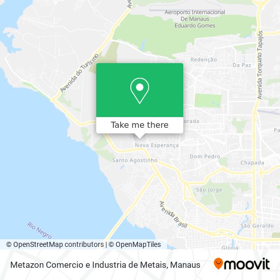 Mapa Metazon Comercio e Industria de Metais