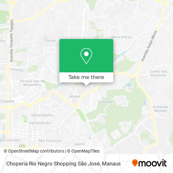 Mapa Choperia Rio Negro Shopping São José