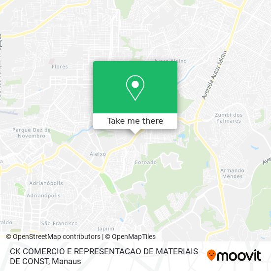 CK COMERCIO E REPRESENTACAO DE MATERIAIS DE CONST map