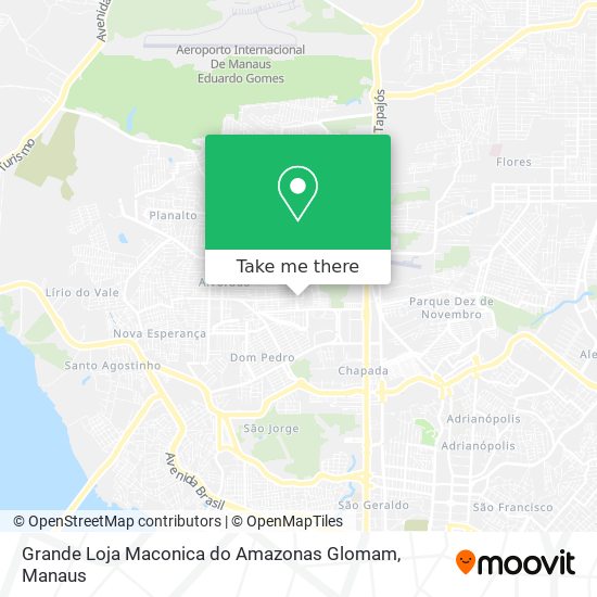 Grande Loja Maconica do Amazonas Glomam map
