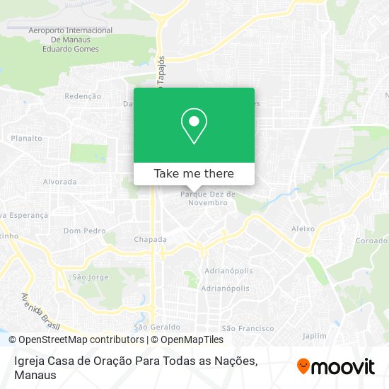 Igreja Casa de Oração Para Todas as Nações map