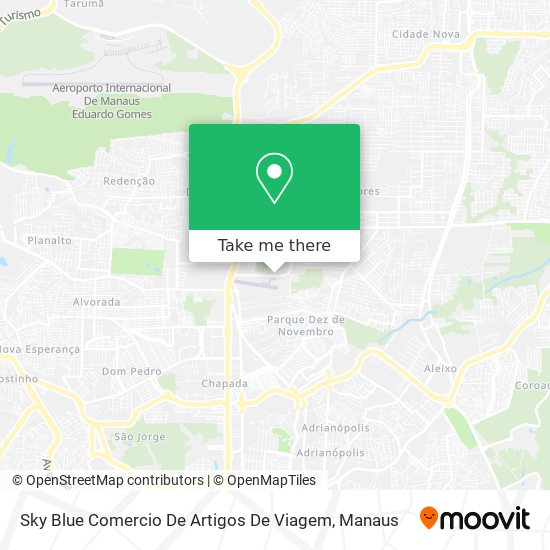Sky Blue Comercio De Artigos De Viagem map