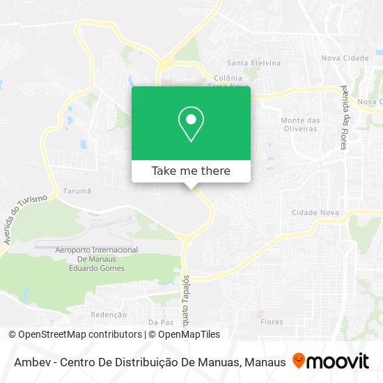 Mapa Ambev - Centro De Distribuição De Manuas