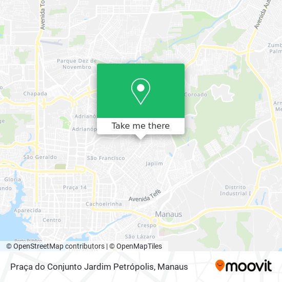 Mapa Praça do Conjunto Jardim Petrópolis