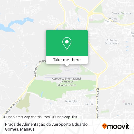 Mapa Praça de Alimentação do Aeroporto Eduardo Gomes