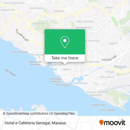 Hotel e Cafeteria Seringal map