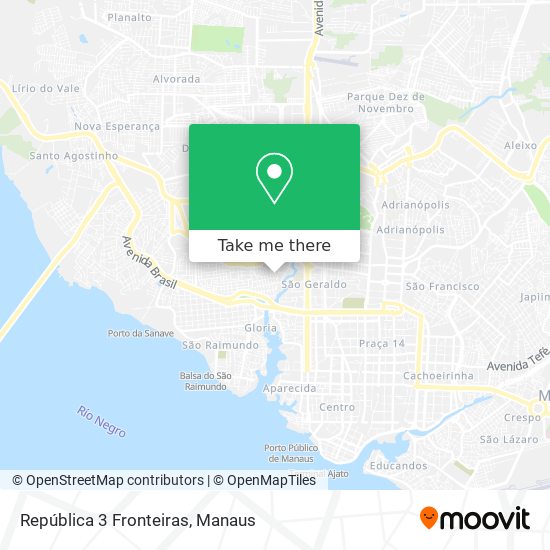 República 3 Fronteiras map