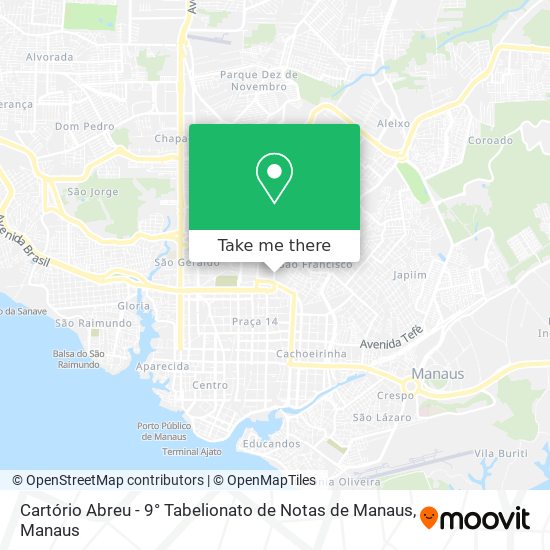 Cartório Abreu - 9° Tabelionato de Notas de Manaus map