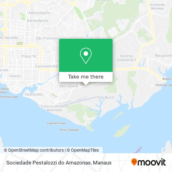 Mapa Sociedade Pestalozzi do Amazonas