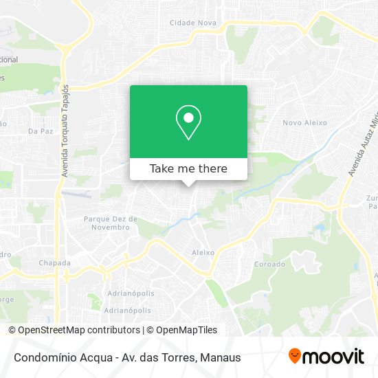 Mapa Condomínio Acqua - Av. das Torres