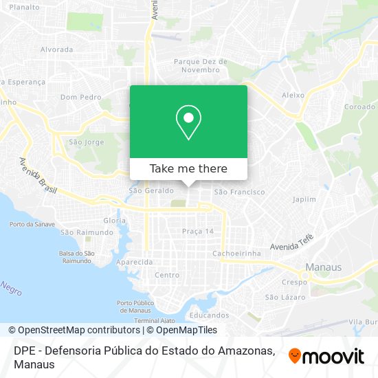 DPE - Defensoria Pública do Estado do Amazonas map