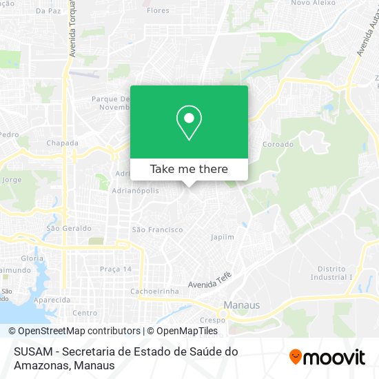 Mapa SUSAM - Secretaria de Estado de Saúde do Amazonas