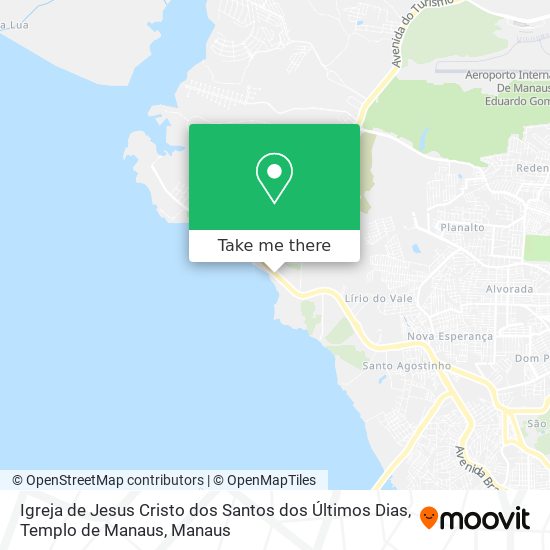 Mapa Igreja de Jesus Cristo dos Santos dos Últimos Dias, Templo de Manaus