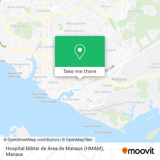 Hospital Militar de Área de Manaus (HMAM) map