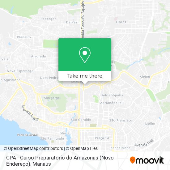 CPA - Curso Preparatório do Amazonas (Novo Endereço) map