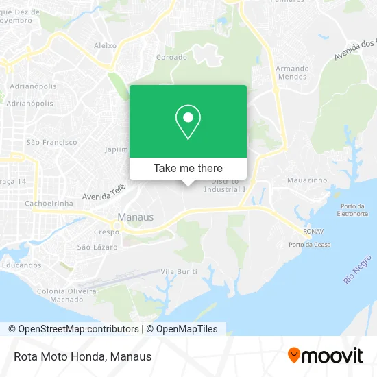 Rota Moto Honda map
